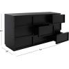 SAFAVIEH Couture Collection Zeus Black 9-Drawer Dresser (Fully Assembled)(Black)