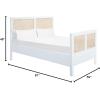 SAFAVIEH Couture Home Collection Kerensa Coastal White/Natural Cane Wood Full Bed(White/Natural)