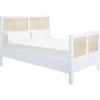SAFAVIEH Couture Home Collection Kerensa Coastal White/Natural Cane Wood Full Bed(White/Natural)
