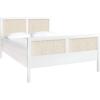 SAFAVIEH Couture Home Collection Kerensa Coastal White/Natural Cane Wood Full Bed(White/Natural)