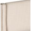 SAFAVIEH Headboard Collection Austin Headboard, Queen, Light Grey(Buckwheat)