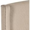 SAFAVIEH Headboard Collection Austin Headboard, Queen, Light Grey(Taupe)