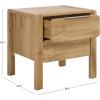 SAFAVIEH Home Collection – Angeria Oak & Brass 2-Drawer Nightstand, Modern Bedroom Storage (NST3109A)(Oak/Brass)