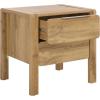 SAFAVIEH Home Collection – Angeria Oak & Brass 2-Drawer Nightstand, Modern Bedroom Storage (NST3109A)(Oak/Brass)