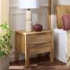 SAFAVIEH Home Collection – Angeria Oak & Brass 2-Drawer Nightstand, Modern Bedroom Storage (NST3109A)(Oak/Brass)