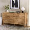 SAFAVIEH Home Collection – Angeria Oak & Brass 6-Drawer Dresser, Modern Storage Cabinet (DRS3100A)(Oak/Brass)