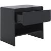SAFAVIEH Home Collection – Arsenio 1-Drawer 1-Shelf Nightstand Table, Light Cream Modern Bedside Storage (NST3100C)(Black)