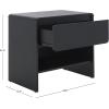 SAFAVIEH Home Collection – Arsenio 1-Drawer 1-Shelf Nightstand Table, Light Cream Modern Bedside Storage (NST3100C)(Black)