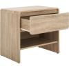 SAFAVIEH Home Collection – Arsenio 1-Drawer 1-Shelf Nightstand Table, Light Cream Modern Bedside Storage (NST3100C)(Light Cream)
