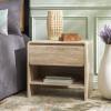 SAFAVIEH Home Collection – Arsenio 1-Drawer 1-Shelf Nightstand Table, Light Cream Modern Bedside Storage (NST3100C)(Light Cream)