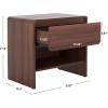 SAFAVIEH Home Collection – Arsenio 1-Drawer 1-Shelf Nightstand Table, Light Cream Modern Bedside Storage (NST3100C)(Walnut)