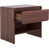 SAFAVIEH Home Collection – Arsenio 1-Drawer 1-Shelf Nightstand Table, Light Cream Modern Bedside Storage (NST3100C)(Walnut)