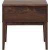 SAFAVIEH Home Collection – Fidia Navy Blue 1 Drawer Nightstand, Modern Bedside Table with Slatted Drawer Front and Tapered Legs (NST9619C)(Dark Walnut)