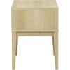 SAFAVIEH Home Collection – Fidia Navy Blue 1 Drawer Nightstand, Modern Bedside Table with Slatted Drawer Front and Tapered Legs (NST9619C)(Light Oak)