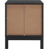 SAFAVIEH Home Collection – Galio Black & Gold 2-Drawer Nightstand, Vintage-Inspired Bedside Table with Storage for Bedroom (NST9600B)(Black/Gold)