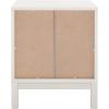 SAFAVIEH Home Collection – Galio Black & Gold 2-Drawer Nightstand, Vintage-Inspired Bedside Table with Storage for Bedroom (NST9600B)(Bleached White/Gold)
