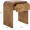 SAFAVIEH Home Collection – Hinata 1-Drawer Nightstand Table, Natural Modern Bedside Storage, Fully Assembled (NST6607A)(Natural)