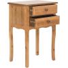 SAFAVIEH Home Collection – Lori Ash Grey End Table with Two Storage Drawers, French Farmhouse Accent Table, Scalloped Apron Design, Fully Assembled (AMH6576B)(Red Maple)