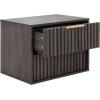 SAFAVIEH Home Collection – Lylia Black & Gold Floating Nightstand, 2 Drawer Wall-Mounted Bedside Table, Modern Ribbed Design (NST9615B)(Distressed Black/Gold)