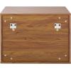 SAFAVIEH Home Collection – Lylia Black & Gold Floating Nightstand, 2 Drawer Wall-Mounted Bedside Table, Modern Ribbed Design (NST9615B)(Walnut/Black)