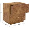 SAFAVIEH Home Collection – Tahan 2-Drawer Nightstand Table, Natural Modern Bedside Storage, Fully Assembled (NST6608A)(Natural)