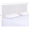 SAFAVIEH Home Collection – Telsi Bleached White Mounted Wood Headboard, King Size, Modern Vertical Slat Design, Easy Wall-Mount Bedroom Accent (HBD9600B-K)(Bleached White)