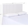 SAFAVIEH Home Collection – Telsi Bleached White Mounted Wood Headboard, King Size, Modern Vertical Slat Design, Easy Wall-Mount Bedroom Accent (HBD9600B-K)(Bleached White)