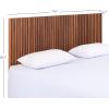 SAFAVIEH Home Collection – Telsi Bleached White Mounted Wood Headboard, King Size, Modern Vertical Slat Design, Easy Wall-Mount Bedroom Accent (HBD9600B-K)(Walnut)