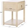 SAFAVIEH Home Collection – Yudi Turquoise Nightstand with Drawer & Shelf, Contemporary Accent Storage Table, Fully Assembled (NST9201C)(Antique / White)