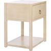 SAFAVIEH Home Collection – Yudi Turquoise Nightstand with Drawer & Shelf, Contemporary Accent Storage Table, Fully Assembled (NST9201C)(Antique / White)