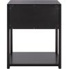SAFAVIEH Home Collection – Yudi Turquoise Nightstand with Drawer & Shelf, Contemporary Accent Storage Table, Fully Assembled (NST9201C)(Black)