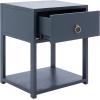 SAFAVIEH Home Collection – Yudi Turquoise Nightstand with Drawer & Shelf, Contemporary Accent Storage Table, Fully Assembled (NST9201C)(Navy)