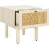 SAFAVIEH Home Collection Aino Oak 1-Drawer Nightstand(Bleached White/Natural)