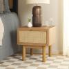 SAFAVIEH Home Collection Aino Oak 1-Drawer Nightstand(Oak/Natural)