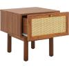 SAFAVIEH Home Collection Aino Oak 1-Drawer Nightstand(Walnut/Natural)