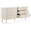 SAFAVIEH Home Collection Axelle Bleached White/Gold 6-Drawer Dresser