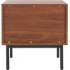 SAFAVIEH Home Collection Axelle Oak/Black 2-Drawer Nightstand(Walnut/Black)