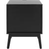 SAFAVIEH Home Collection Baisley Black 2-Drawer Rattan Nightstand(Black)