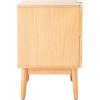 SAFAVIEH Home Collection Baisley Black 2-Drawer Rattan Nightstand(Natural)