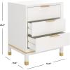 SAFAVIEH Home Collection Baskin White 3-Drawer Accent Table (Fully Assembled)