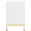 SAFAVIEH Home Collection Baskin White 3-Drawer Accent Table (Fully Assembled)