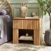 SAFAVIEH Home Collection Conall Oak Brown 1-Drawer Storage Nightstand Table(Oak)