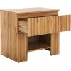SAFAVIEH Home Collection Conall Oak Brown 1-Drawer Storage Nightstand Table(Oak)