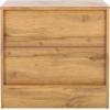 SAFAVIEH Home Collection Conall Oak Brown 2-Drawer Storage Nightstand Table(Oak)