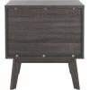 SAFAVIEH Home Collection ESMA Distressed Black 1-Drawer 1-Shelf Nightstand(Distressed Black)