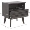 SAFAVIEH Home Collection ESMA Distressed Black 1-Drawer 1-Shelf Nightstand(Distressed Black)