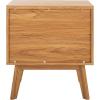 SAFAVIEH Home Collection ESMA Distressed Black 1-Drawer 1-Shelf Nightstand(Oak)