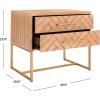 SAFAVIEH Home Collection Estelle Nightstand, 0, Oak(Oak)