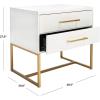 SAFAVIEH Home Collection Estelle Nightstand, 0, Oak(White)