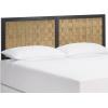SAFAVIEH Home Collection Halvor Rattan Queen Size Headboard Light Brown Frame & Natural Brown(Black)